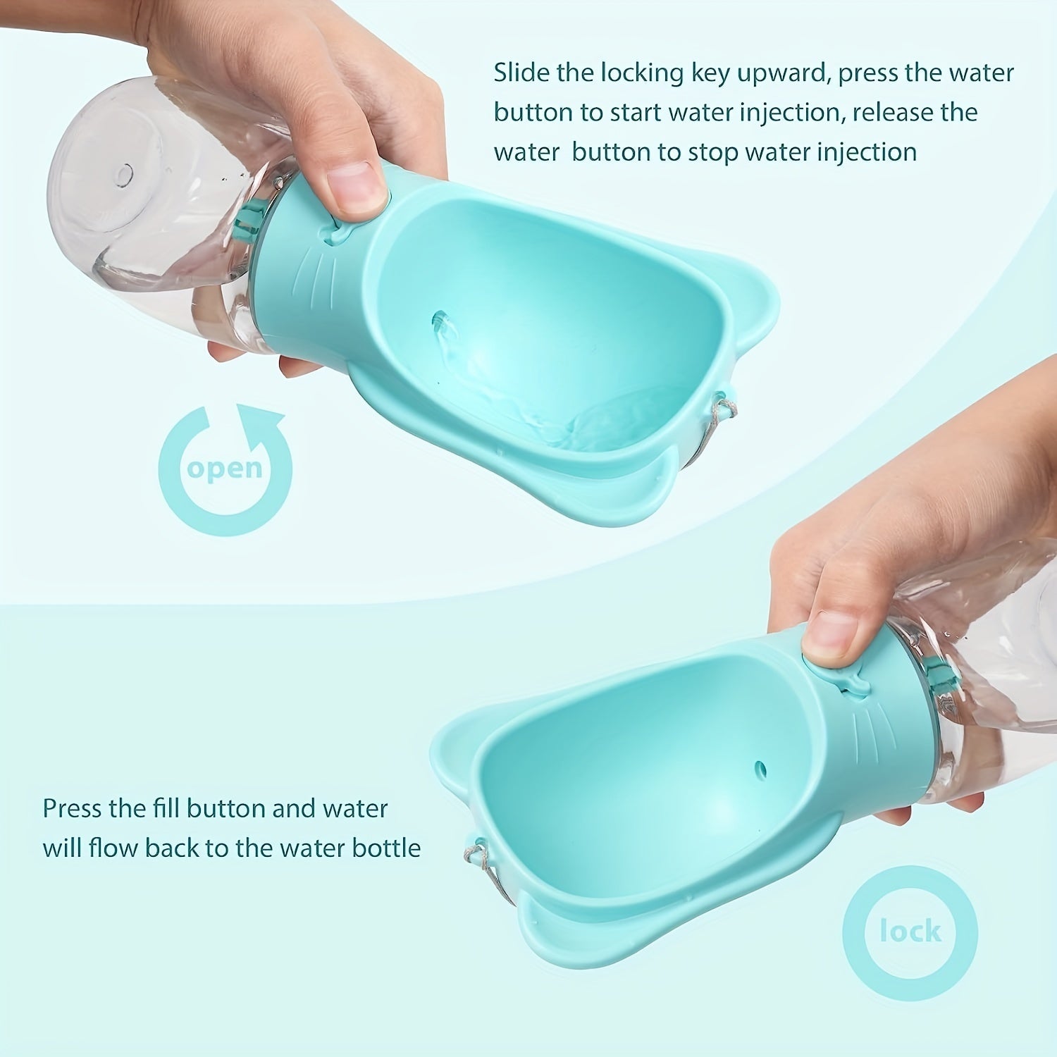 2 In 1 Dog/cat Water Bottle and food storage.