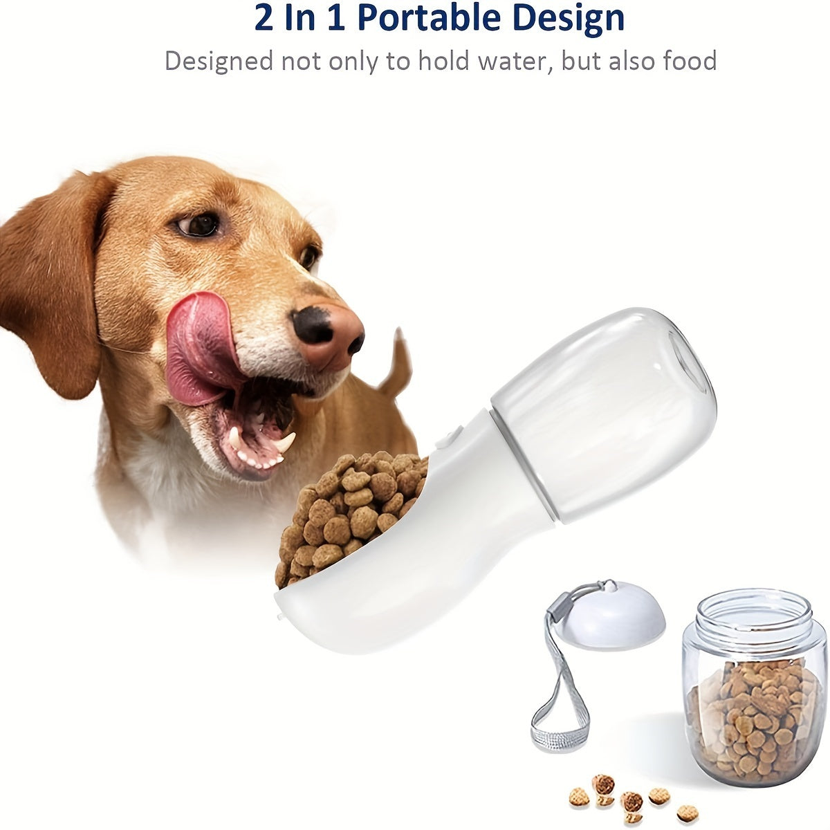2 In 1 Dog/cat Water Bottle and food storage.