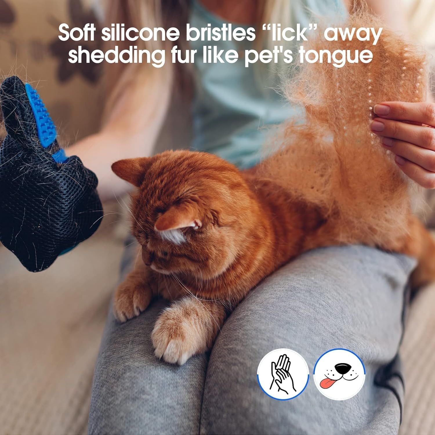 Upgrade Pet Grooming Gloves for cat and dogs