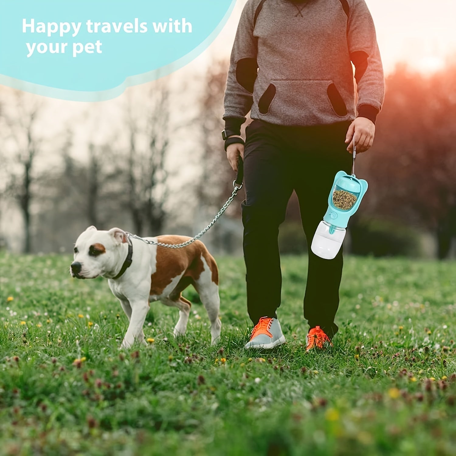 2 In 1 Dog/cat Water Bottle and food storage.