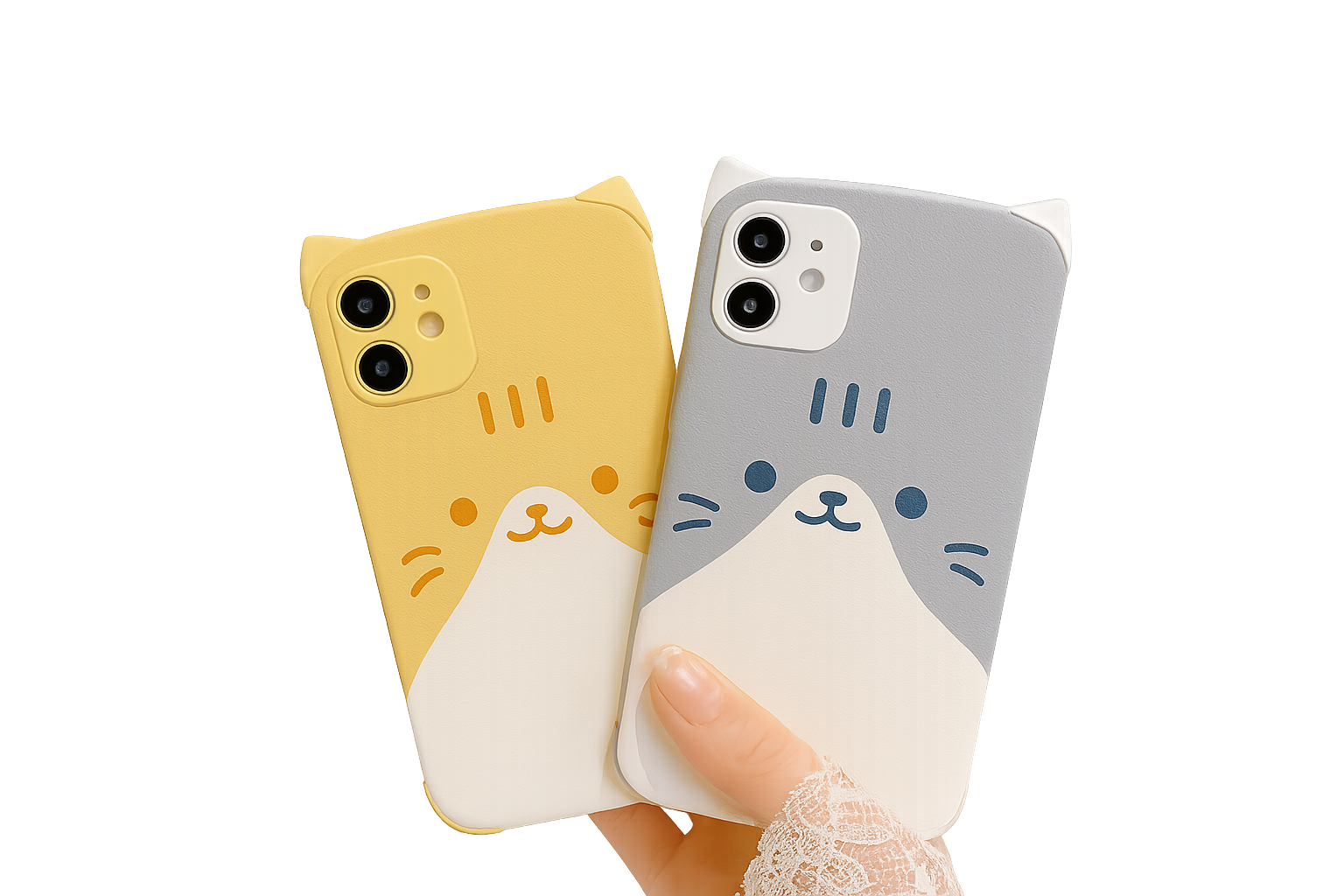 Cat phone cases with transparent background