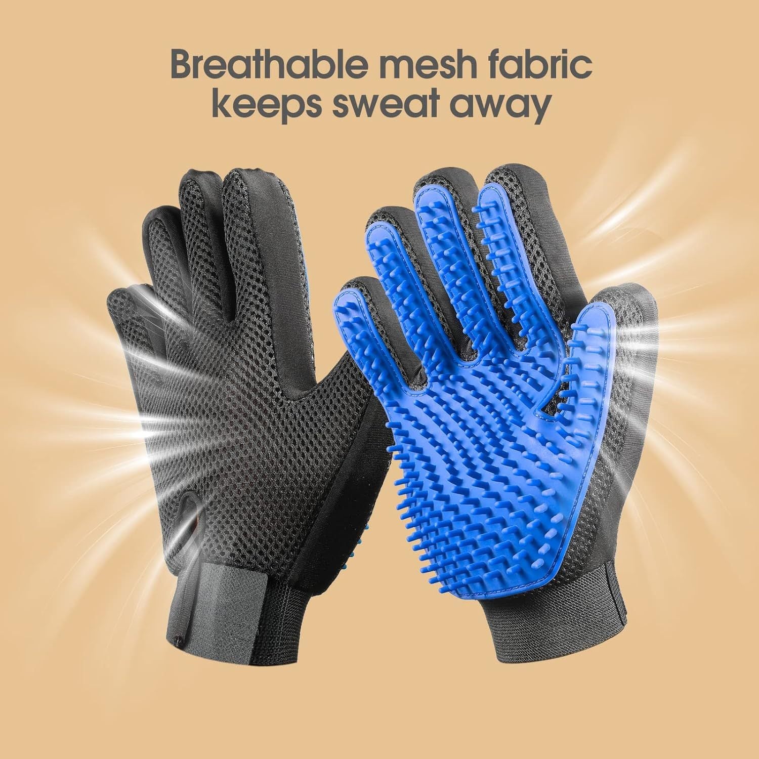 Upgrade Pet Grooming Gloves for cat and dogs